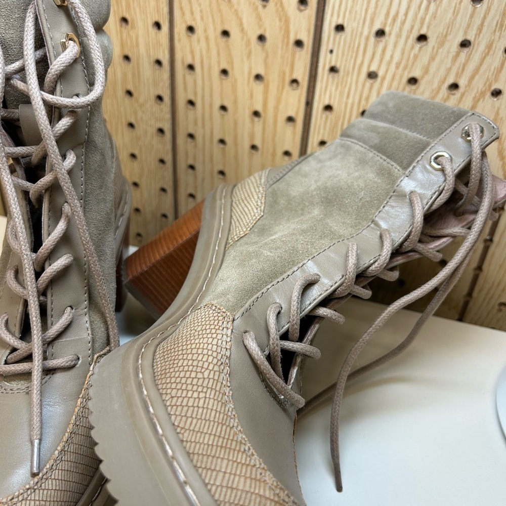 Louise et Cie Taupe Lace-Up Ankle Boots - Picture 4 of 8